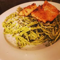 Tallarines verdes con milanesa de tofu at Muya Vegan Cafe - Maybe closed in Trujillo