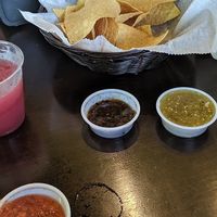 Lots of salsa options. at Fresco Mexican Grill & Salsa Bar in Kent