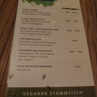 Vegane Karte, den Stammtisch gibt es zurzeit nicht (Stand 08-2021).  at Cafe Bahnhof  in Kirchheimbolanden