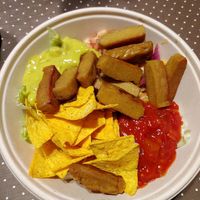 Tacco-Bowl veganisiert mit Lupinenstreifen statt Hähnchen at Cafe Bahnhof  in Kirchheimbolanden