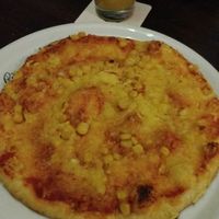 Vegane Margherita mit Mais at Cafe Bahnhof  in Kirchheimbolanden