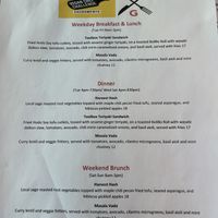 VCC menu   at Capitol Garage in Sacramento