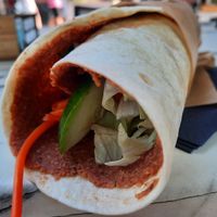Cigkofte wrap at Cigköftem in Arnhem