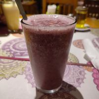 Berry coconut milk smoothie at RasLok in Buenos Aires