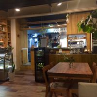 the kitchen  at Veg Out in Kyoto