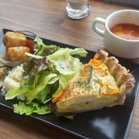 plat de quiche at Veg Out in Kyoto