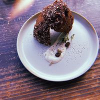 Chocolate Coconut muffin- dry😒  at Veg Out in Kyoto