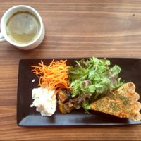 vegan quiche  at Veg Out in Kyoto