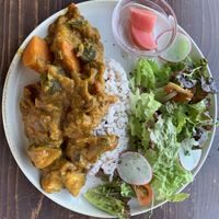 Tomato coconut curry  at Veg Out in Kyoto