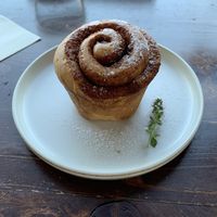 Cinnamon roll  at Veg Out in Kyoto