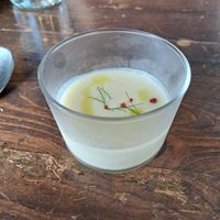 Cold potato soup at Veg Out in Kyoto