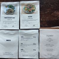 Menu at Veg Out in Kyoto