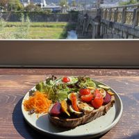 Veggie toast  at Veg Out in Kyoto