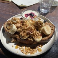 Banana & peanut butter breadd  at Veg Out in Kyoto
