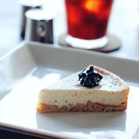 Vegan cheesecake from Veg Out at Veg Out in Kyoto