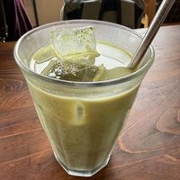 Iced matchaa  at Veg Out in Kyoto