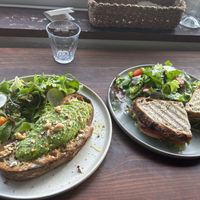 Avocado toast and BLT. Delicious bread #Veganuary at Veg Out in Kyoto