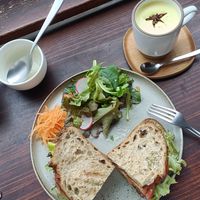 Tempeh BLT with soy based mayonaise at Veg Out in Kyoto