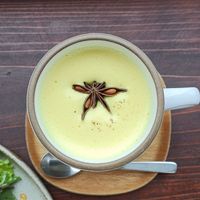 Tumeric latte at Veg Out in Kyoto