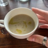 Potato soupp  at Veg Out in Kyoto