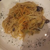 Tofu carbonara at Veg Out in Kyoto