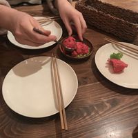 Beetroot and potato salad, appetizer at Veg Out in Kyoto