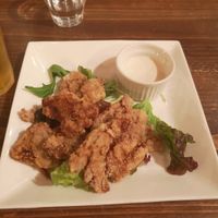 Deep fried soymeat at Veg Out in Kyoto