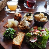 Great Japanese plate at Veg Out in Kyoto