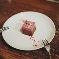 Valentine cake was delicious  at Veg Out in Kyoto