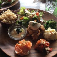 Menu set  at Veg Out in Kyoto