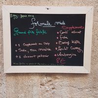 lunch menu 09/20 at Pittz in Aix-en Provence
