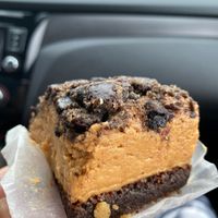 Death bar: brownie base, peanut butter, with Oreo crumble topping at Valhalla Bakery in Orlando