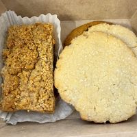 Lemon bar, lemon cookies and a chocolate chip   at Valhalla Bakery in Orlando