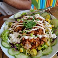 Bbq jackfruit taco bowl at VegetaBowl in Koh Tao