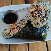 Sushi burrito at VegetaBowl in Koh Tao
