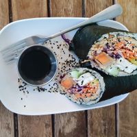 Teriyaki Sushi Burrito at VegetaBowl in Koh Tao