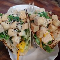 Japanese tacos. Excellent at VegetaBowl in Koh Tao