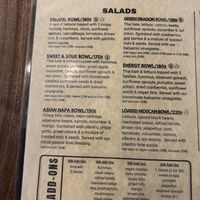 Menu february  at VegetaBowl in Koh Tao