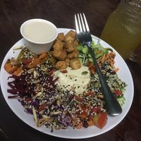 Wellness bowl with crispy tofu at VegetaBowl in Koh Tao