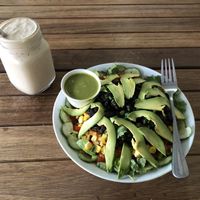 Nutty Banana & Mexican Bowl with Soba Nudels  at VegetaBowl in Koh Tao