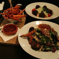 Falafel with “Grüne Soße“, goat-chees salad at Margarete in Frankfurt