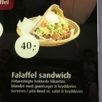 Falafel sandwich  at Lyngby Shawarma House in Kongens Lyngby