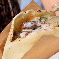 gyro sandwich at Vegan Gyros - Mauer Park - Food Truck in Berlin