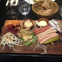 Charcuterie plate at Velicious in Strasbourg