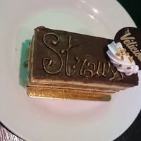Cake "Opéra" (chocolate and with a slight coffee-flavour) at Velicious in Strasbourg