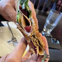 Cran sandwich  at The Tin Thistle Garden Cafe in North Bend