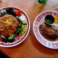 Punjabi salad & pastie.. so good! at The Tin Thistle Garden Cafe in North Bend