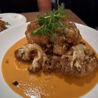 Perfectly crisped scorched cauliflower  at Avant Garden in New York City