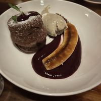 Lava cake (get it minus the mushroom ice cream)  at Avant Garden in New York City