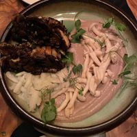 Hen of the woods mushroom dish  at Avant Garden in New York City